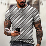 Riolio Simple Men'S T-Shirt Geometric Pattern 3d Printed Men'S Top Everyday Casual Clothing Loose Oversized-Shirt Retro Sweatshirt