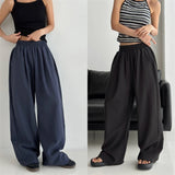 Riolio  Men's Linen Wide Leg Pants Summer New Sle Cotton Linen Loose Straight Casual Long Trousers Faion Brand Faionable