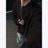 Riolio New Men Slim Fit Half Zip Solid Color Round Neck Long Sleeve Tshirt Spring Base shirt Casual Streetwear Hot Sale Trend T shirt