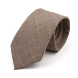 Riolio  Novelty New Solid Color Ties For Men 100%Cotton Handmade High Quality Necktie Pink Green Orange 6.5cm Skinny Slim Ties Accessory