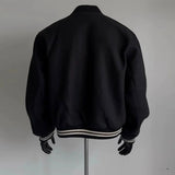Riolio  New American Vibe Fleeced Men Crop Jackets Luxury Harajuku Zip-up Long Sleeve Streetwear Trendy Chic Pocket Baseball Coats M-2XL