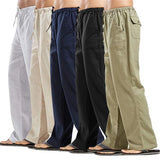 Riolio  Oversized Harajuku Trousers Men Loose Cotton Linen Pants Gym Sweatpants Men Training Jogger Pants Casual Sport Pants Man Clothes