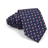 Riolio  High Quality Classic Men's 7.5cm Tie Soft Smooth Green Blue Colorful Paisley Flower Necktie Daily Wear Business Accessories Gift