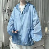 Riolio  New Summer Fashion Hong Kong Style Trend Ruffian Handsome Thin Loose Casual Simple Breathable Sun Protection Jacket
