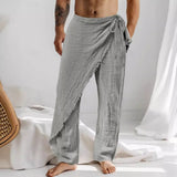 Riolio Men'S Casual Pants Men'S Breathable Loose Beach Cotton Patch Men Elastic Camping Hiking Fishing Climbing Outdoor Sports Trousers