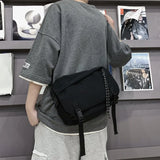 Riolio  Crossbody men's tide ins Japanese cross-bag students Korean leisure tooling postman small bag shoulder bag