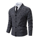 Riolio Men's knitted cardigan casual V-neck autumn and winter new sweater coat