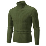 Riolio New Winter Men's Turtleneck Sweater Casual Men's Knitted Sweater Keep Warm Fitness Men Pullovers Tops