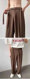 Riolio Casualsuit Pants Men's Autumn Japanese Light Luxury Draped Trousers Loose-fit Straight-leg Versatile Wide-leg Long Pants