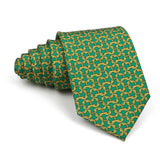 Riolio  High Quality Classic Men's 7.5cm Tie Soft Smooth Green Blue Colorful Paisley Flower Necktie Daily Wear Business Accessories Gift