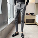 Riolio Wedding Dress Pants for Men Business Suit Pant Casual Slim Formal Pants Pantalon Costume Men Suit Trousers Plus Size 29-38