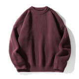 Riolio  Autumn Winter Men's O-Neck Warm Sweater Casual Men Cashmere Cargo Knitted Pullover Men Classic Loose Knitwear Sweaters Clothing