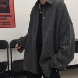 Riolio  Men's Trendy Outerwear Ins Men's Trendy Cool Loose New Outerwear Woolen Jacket Men's Outerwear