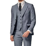 Riolio  Men's Blazer Vest and Pant Set, Notched Lapel, Wedding Banquet, Evening Party, Male Suit, Elegant Tuxedo, 3 Piece