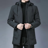 Riolio Winter Windbreaker Coats Fashion Long Thicken Outwear Parkas Men's Clothing Top Quality New Fashion Brand Hooded Casual Jackets