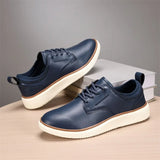 Riolio  Men's Shoes PU Fabric Spring and Autumn Brown Men's Casual Shoes Black Comfortable Classic Walking Shoes Flat Bottom