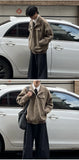 Riolio Coffee American Retro Plaid Coat Gerharrington Stand Collar Jacket Korean Streetwear Vintage Old Vintage Style Zipper Jacket