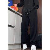 Riolio  Men Straight Leg Casual Pants New Textured Fabric Fashion Korean Style Long Pants Autumn Outdoor Sports Pants