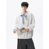 Riolio  hoodie Men Solid Color Round Neck Sweatshirt Long Sleeve Pullover Soft Comfortable Crewneck Sweatshirt For Autumn Casual Wear