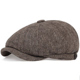 Riolio Retro Newsboy Caps Men British Painters Hats Autumn Winter Berets Herringbone Flat Cap Hip Hop Berets