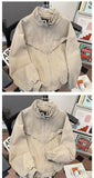 Riolio American Cityboy Jacket Wash Canvas Deconstructed Stand Collar Coat Design Sense Top Spring Autumn Korean Trend Bomber Jacket