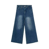 Riolio Summer Men Baggy Jeans Unisex Vintage American Style Straight Wide Leg Denim Pants Fashion Brand Hot Sale Casual Trousers