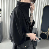 Riolio Y2k Black Harajuku Techwear Men's Clothing Stylish Gothic Punk Hip Hop Streetwear Creative Men's T Shirts Japanese Anime Clothes