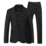 Riolio  Casual Wedding Groomsmen Suit Set Men's Business Casual Professional Three-piece Suit Comfortable Fit Cross-Border Menswear