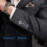 Riolio  ( Jacket + Vest + Pants ) New Men's Double-breasted Tuxedo Groom's Wedding Dress British Gentleman Suit 3Pcs Sets