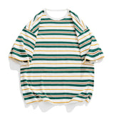 Riolio  Top Quality 100% Cotton Horizontal Stripes Simple Fashion  Men's T-shirt Classic Timeless O Neck Tops Casual Unisex Tees