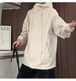 Riolio Spring Autumn Casual Jacket Men/Women Zipper Design High Quality Unisex Outdoor Waterproof Hooded Windbreaker Coats 5Colors