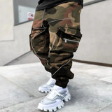Riolio  Independent Station New Cashew Flower Casual Sports Harem Pants Men's Loose High Street Multi-Pocket Cargo Pants