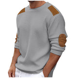 Riolio  Autumn Winter Men Sweater Pullover New Round Collar Solid Color Long-Sleeved Pullover Fashion Male Casual Pullovers