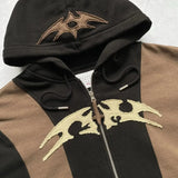 Riolio Y2k New Tops Harajuku Geometric Embroidery Splicing Gothic Youth Simple Daily Hoodies Women Sweatshirt Loose Pattern Casual Men