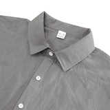 Riolio Summer New Solid Color Linen Men's Shirt Turn-down Collar Short Sleeve Men's Loose Casual Pocket Outdoor Vacation Shirt