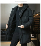 Riolio Slim Fit Jackets Winter Jackets For Men Hooded Casual Long Cotton Jackets Thicker Warm Parkas New Male Outwear Winter Coats