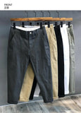 Riolio Autumn Winter Men's Korean Fashion Casual Thin Small Straight Leg Korean Loose Crop Pants Comfortable Versatile Pants