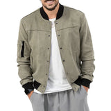 Riolio  Autumn/Winter Suede Men's Button Cardigan Jacket Casual American