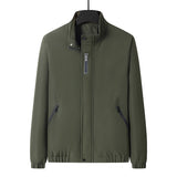 Riolio Mens Bomber Zipper Jacket Slim Business Jackets Male Outwear Spring Autumn Casual Jackets Solid Color Stand Collar Male Coats