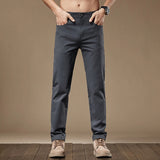Riolio  Autumn Men's Clothing Business Trousers Men Straight Casual Pants Men's Pants Cotton Black Gray Khaki Brand