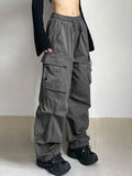 Riolio Harajuku Oversized Cargo Parachute Pants Women Streetwear Vintage Y2k Hip Hop Wide Leg Joggers Baggy Sweatpants Techwear