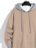 Riolio Men's Solid Color Hooded Hoodie Light Fleece Hoodie Long Sleeve Hooded Sports Hoodie