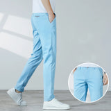 Riolio  4 Color 98% CottonCasual Men's Pants High-quality Luxury Business Classic Fashion Stretch Straight Slim Formal Suit Trousers