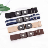Riolio  New Adjustable Belts for Women Buckle-Free Waist Jeans Pants No Buckle Stretch Elastic Waist Men Canvas Belt Lazy Invisible Belt