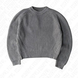 Riolio Y2k Men Knitted Sweater Solid Color Hip Hop Graphic American Retro Sweater Streetwear Punk Pullover Grunge High Street Casual