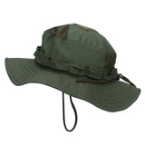 Riolio  New outdoor tactical Benny hat military fan round-brimmed  Velcro camouflage hat sunshade breathable  camping bucket hat
