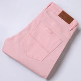 Riolio  White Spring Autumn All-match Business Casual Trousers Male Clothes Jeans Men's Fashion Straight Elastic Cotton Denim Pants