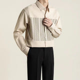 Riolio  Spring New Minimalist Casual Commuter Long Sleeved Shirt for Men Retro Cotton Shirt for Men
