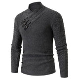 Riolio Long-sleeved Knit Sweater for Men, European and American Plus Size Sweater, Loose, Goes with Everything, Autumn and Winter