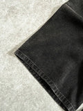 Riolio  Men's All-Season American Streetwear Black Washed Baggy Denim Pants